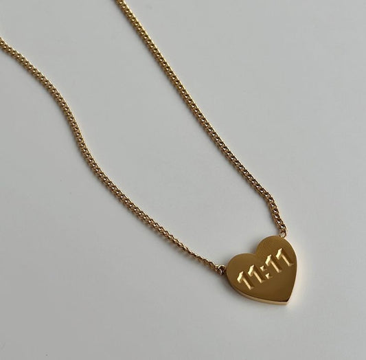 1111 Heart Necklace
